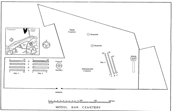 Plan of the Mosul War Cemetery. (Commonwealth War Graves Commission).